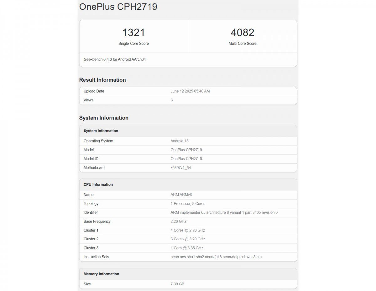 وان‌پلاس نورد CE5 در Geekbench رونمایی شد: قدرت سخت‌افزاری زیر ذره‌بین