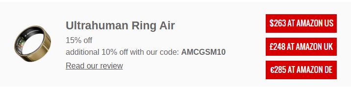 تخفیف استثنایی Ultrahuman Ring Air: پرایم دی را با ۱۰٪ تخفیف بیشتر غنیمت بشمارید 14 تخفیف استثنایی Ultrahuman Ring Air: پرایم دی را با ۱۰٪ تخفیف بیشتر غنیمت بشمارید