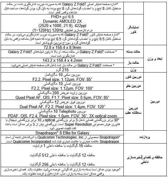 گلکسی زد فولد ۷ سامسونگ: باریک‌ترین و هوشمندترین گوشی تاشو جهان رونمایی شد