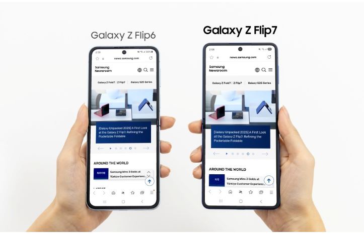 گلکسی Z Flip7 در جعبه‌گشایی رسمی؛ فناوری پنجره انعطاف‌پذیر و هوش مصنوعی پیشرفته