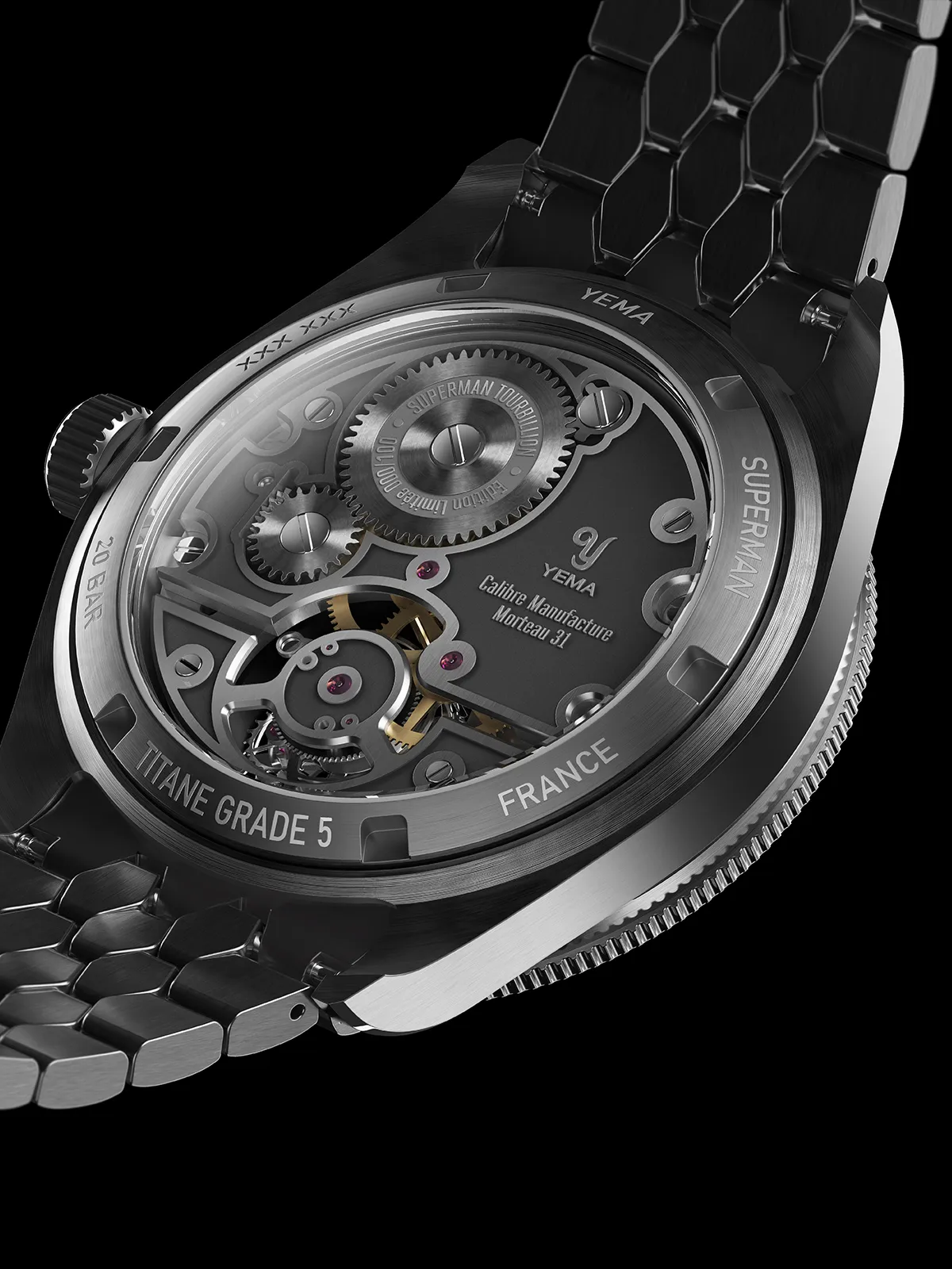 رونمایی YEMA از ساعت Superman Tourbillon CMM.31؛ شاهکاری مهندسی برای هر شرایط 16 رونمایی YEMA از ساعت Superman Tourbillon CMM.31؛ شاهکاری مهندسی برای هر شرایط