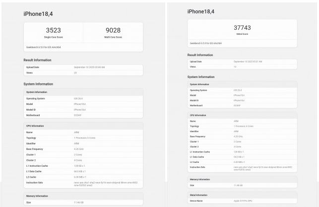 انتشار اولین بنچمارک آیفون ۱۷؛ جهش چشمگیر گرافیک در کنار بهبود جزئی پردازنده 15 انتشار اولین بنچمارک آیفون ۱۷؛ جهش چشمگیر گرافیک در کنار بهبود جزئی پردازنده