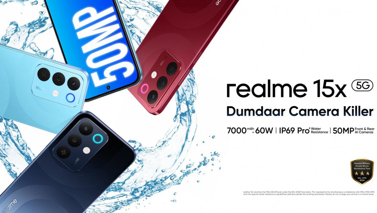 Realme غول جدیدش را معرفی کرد: باتری ۷۰۰۰ میلی‌آمپرساعتی، نمایشگر ۱۴۴ هرتزی و گواهی عجیب IP69 Pro