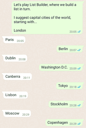 با واتساپ سرگرم شوید: ۱۰ بازی سرگرمکننده برای گروههای دوستانه و خانوادگی 19 مسابقه لیست (List Builder)